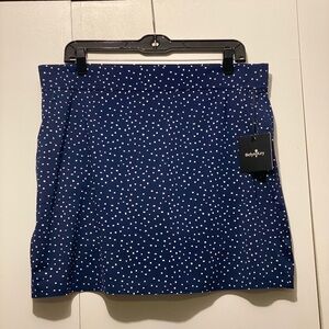 Belyn Key Blue and White Mini Skirt